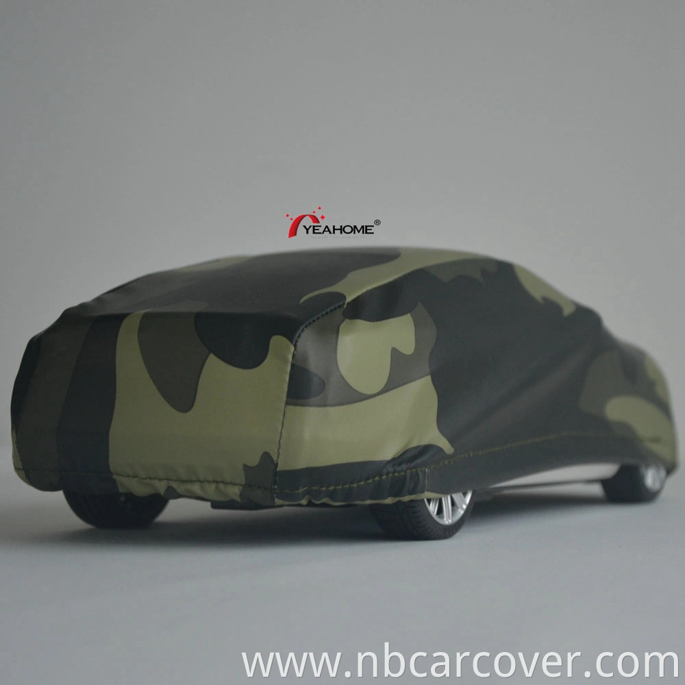 Water-Proof Sedan Cover Anti-UV Elastic Camouflage Outdoor Car Cover Printing Auto Cover